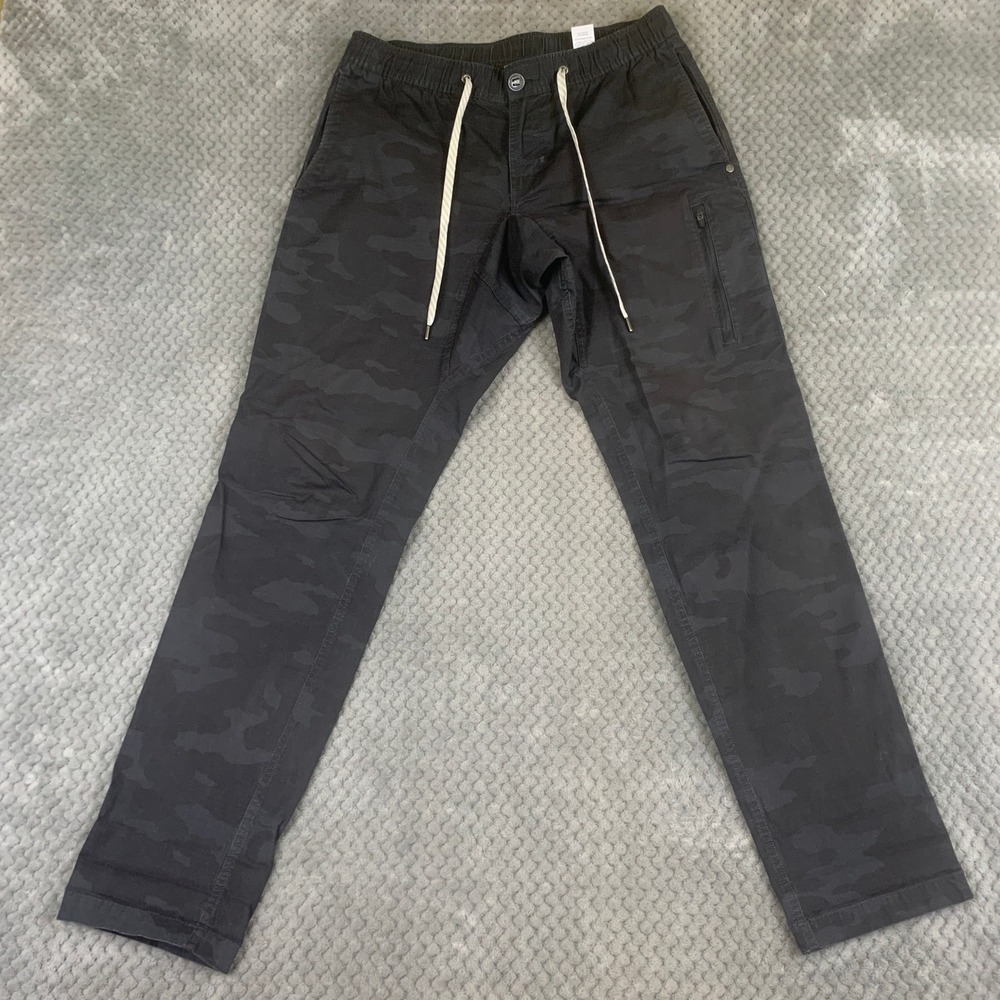 Vuori Ripstop Climber Pants Mens M Black Camo V412 Hiking Stretch Outdoor
